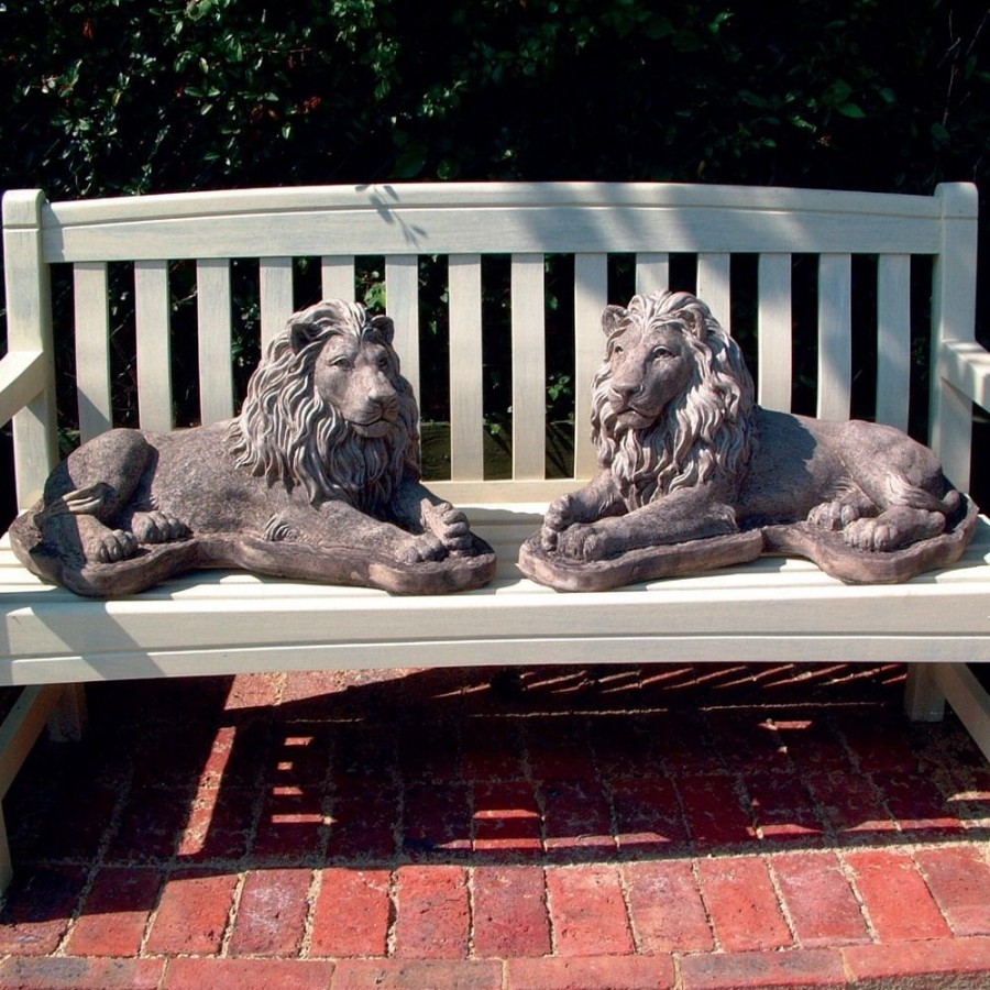 STATUES & SCULPTURES English Lions Stone Garden Statues Wholesale