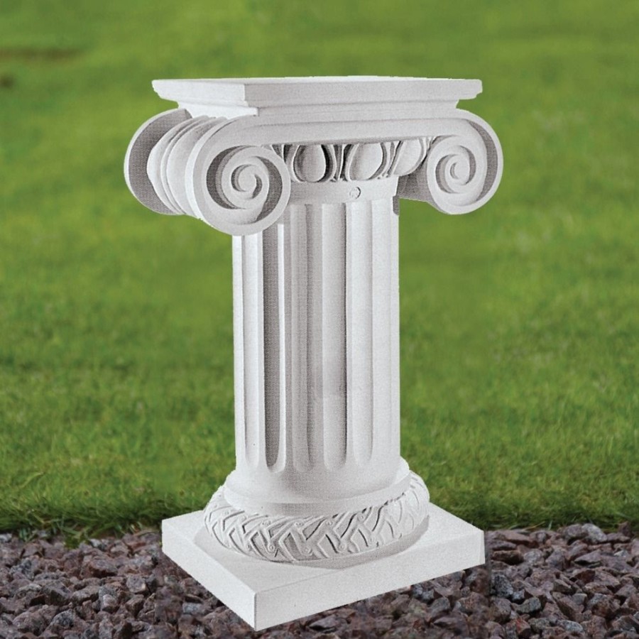 STATUES & SCULPTURES Roman 75Cm Marble Resin Garden Pedestal Clearance