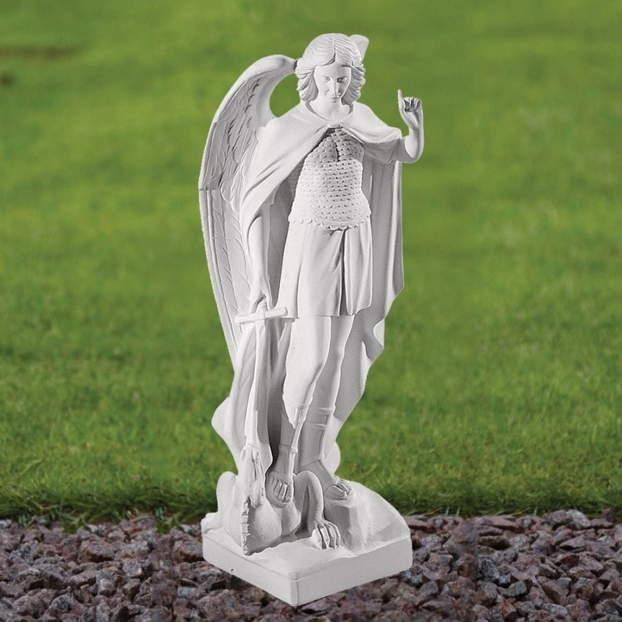 STATUES & SCULPTURES Saint Michael 58Cm Marble Resin Garden Statue Online