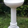 STATUES & SCULPTURES Coniston Modern Marble Resin Garden Birdbath Hot