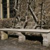 STATUES & SCULPTURES Double Length Ivy Straight Stone Bench - Large Garden Benches New