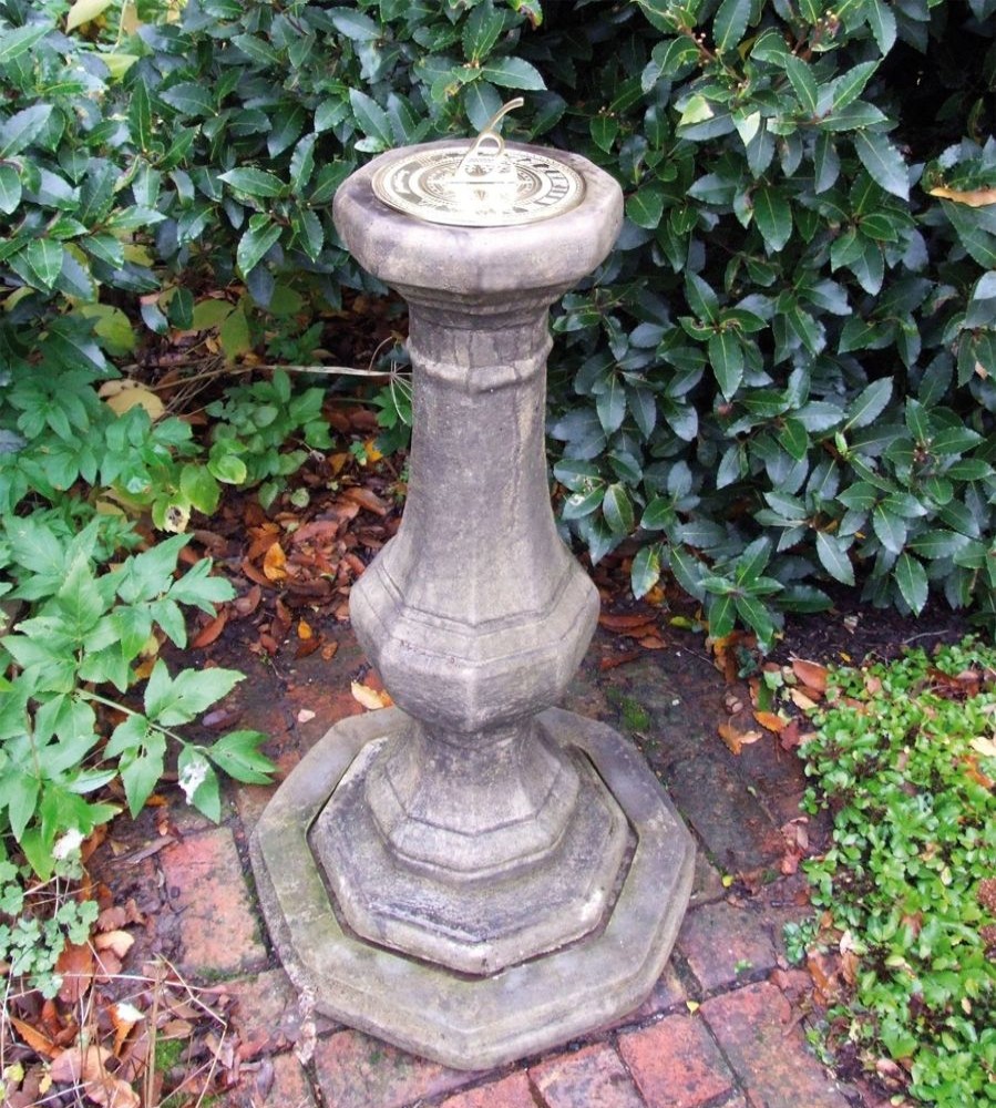 STATUES & SCULPTURES Pedestal Brass Stone Garden Sundial Wholesale