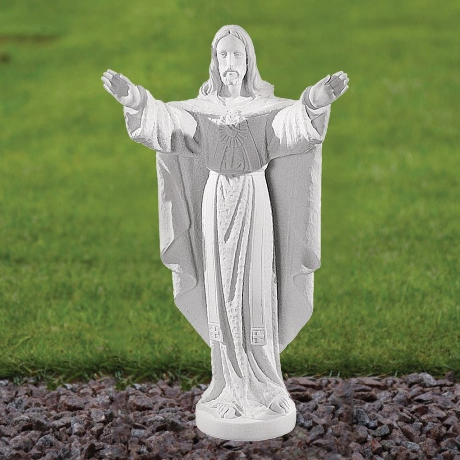 STATUES & SCULPTURES Jesus Christ 43Cm Marble Resin Garden Statue Best