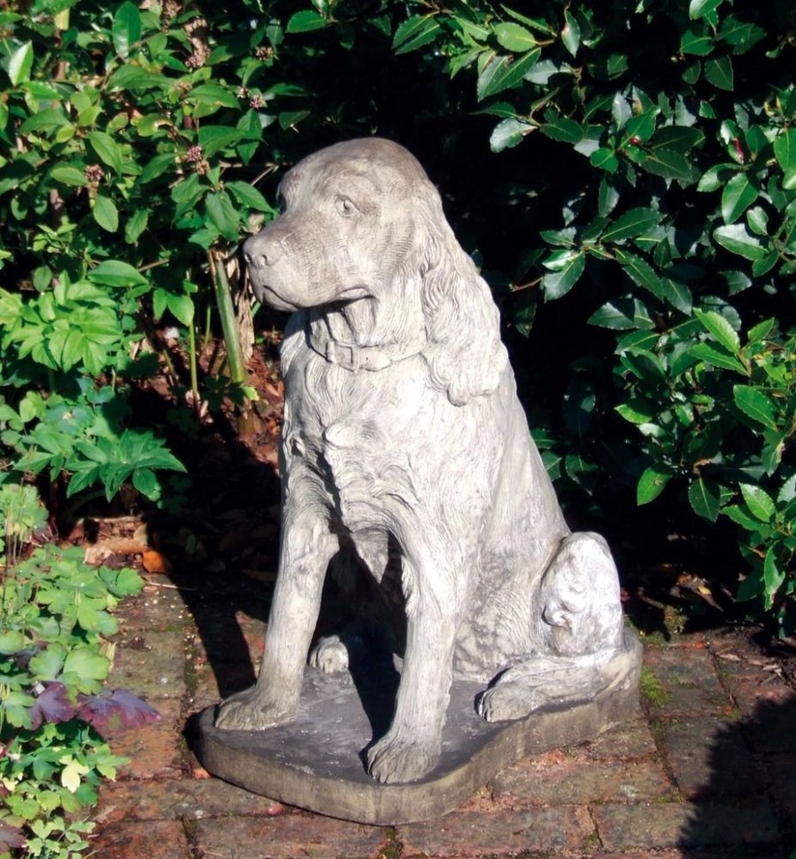 STATUES & SCULPTURES Springer Spaniel Stone Garden Ornament Clearance