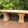 STATUES & SCULPTURES Mulsanne Polished Rainbow Sandstone Garden Bench Hot