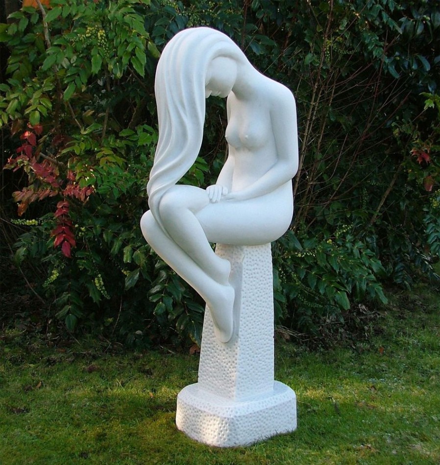 STATUES & SCULPTURES Europa 110Cm Nude Marble Resin Garden Statue Clearance