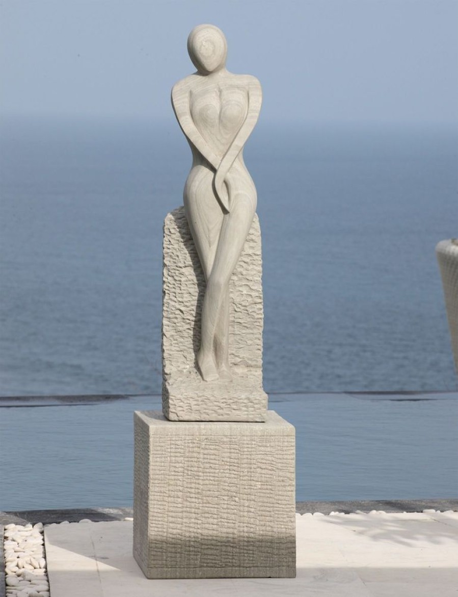 STATUES & SCULPTURES Placidity Contemporary Stone Garden Sculpture Online