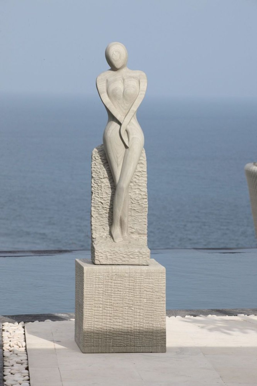 STATUES & SCULPTURES Placidity Contemporary Stone Garden Sculpture Online