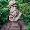 STATUES & SCULPTURES Hercules Head Bust Stone Garden Ornament Best