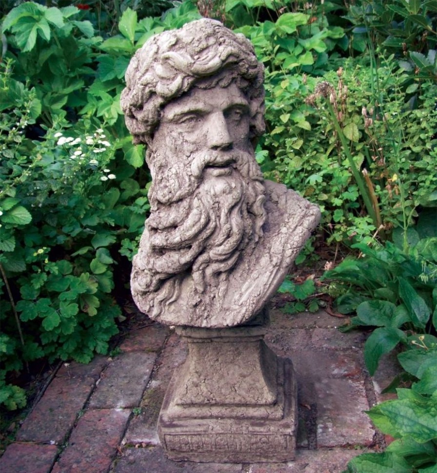 STATUES & SCULPTURES Hercules Head Bust Stone Garden Ornament Best