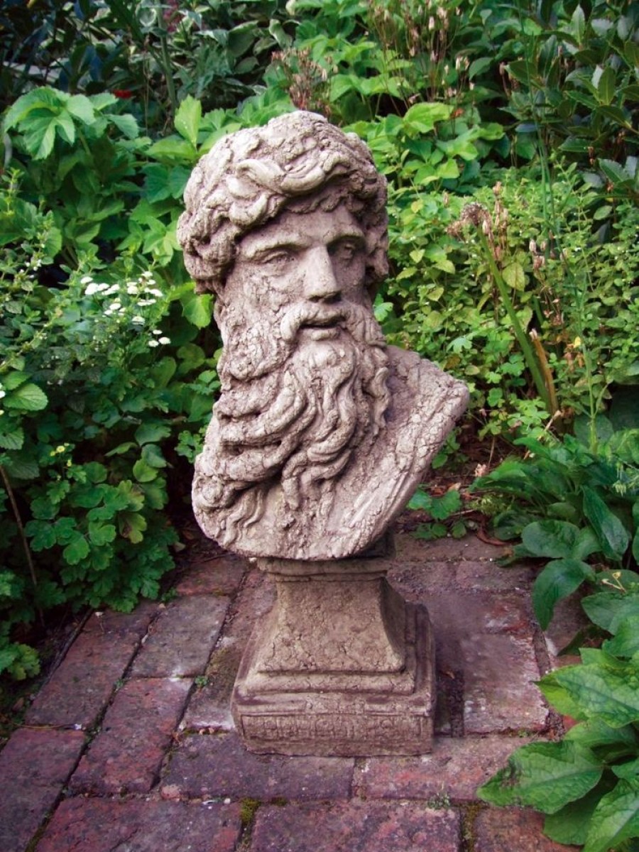 STATUES & SCULPTURES Hercules Head Bust Stone Garden Ornament Best