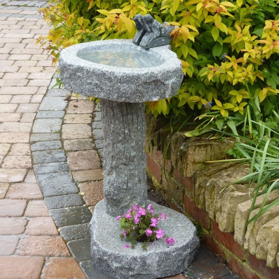 STATUES & SCULPTURES Natural Granite Stone Garden Birdbath Hot