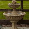 STATUES & SCULPTURES Pineapple Two Tier Stone Fountain Garden Water Feature Hot