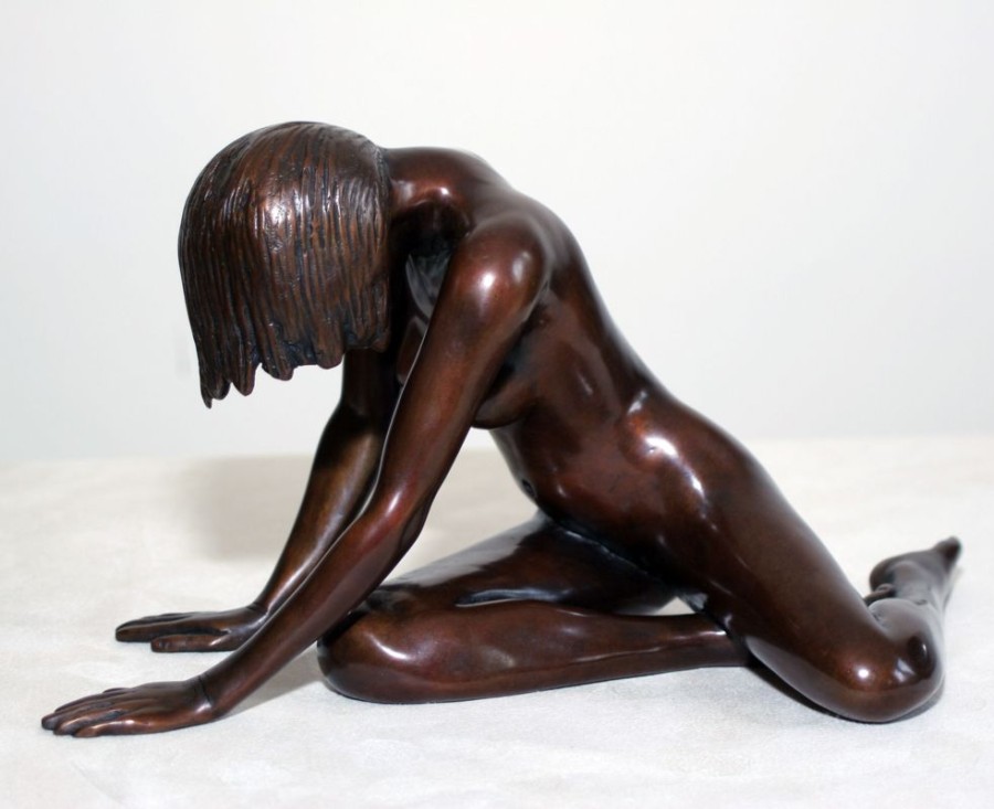 STATUES & SCULPTURES Stillpoint Figurine Bronze Indoor Sculpture Clearance