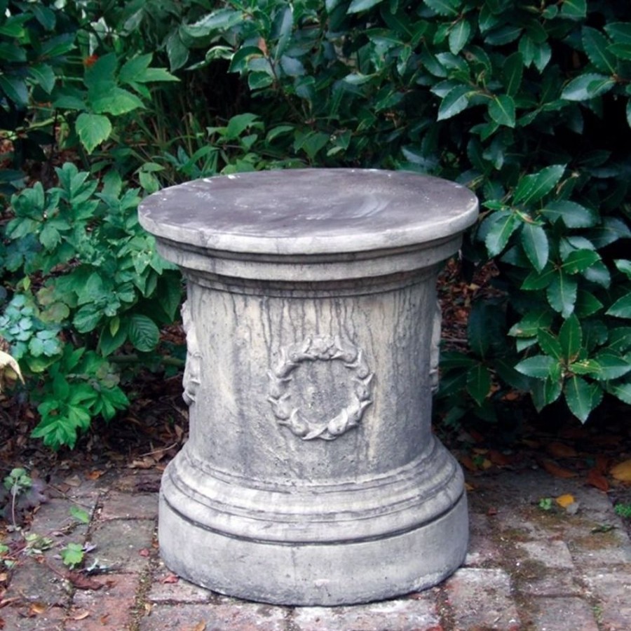 STATUES & SCULPTURES Laurel Round Column Stone Garden Pedestal Online