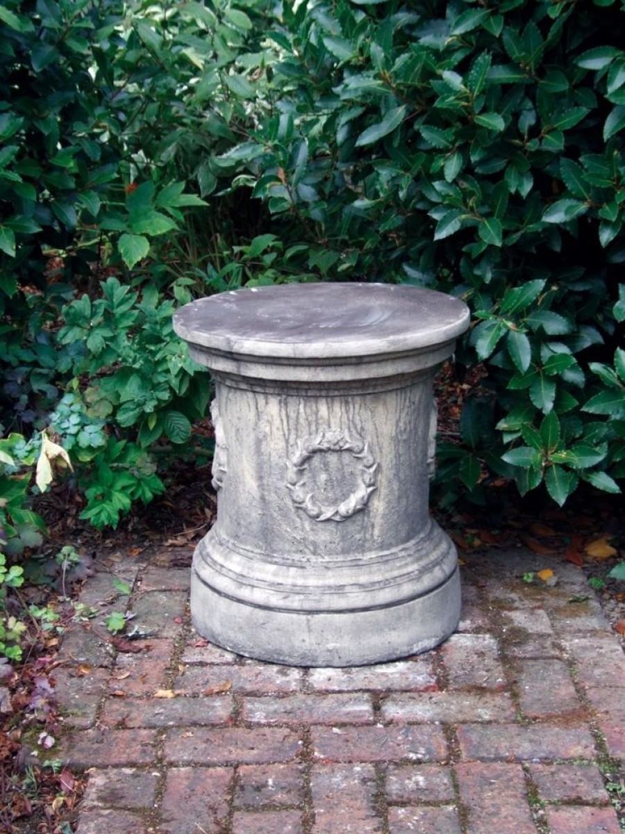 STATUES & SCULPTURES Laurel Round Column Stone Garden Pedestal Online