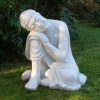 STATUES & SCULPTURES Sleeping Buddha 60Cm Marble Resin Garden Ornament Clearance