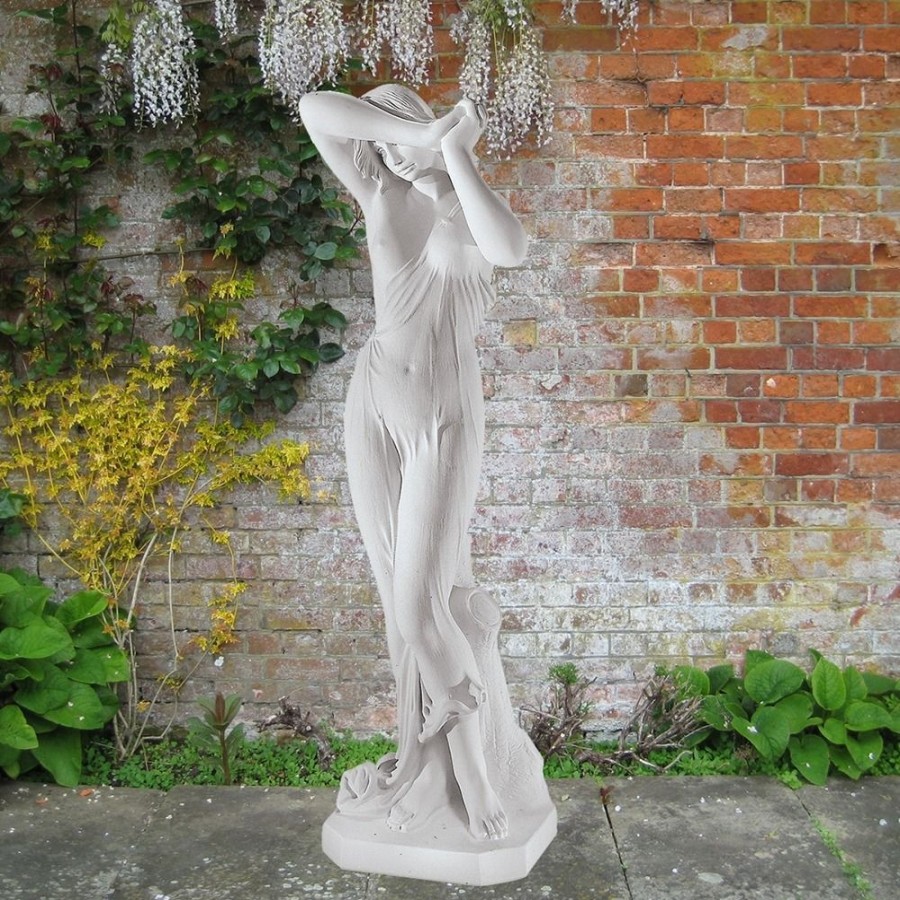 STATUES & SCULPTURES Shy Maiden 52Cm Marble Resin Garden Statue Best