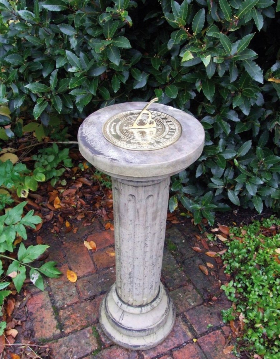 STATUES & SCULPTURES Brighton Brass Stone Garden Sundial Hot