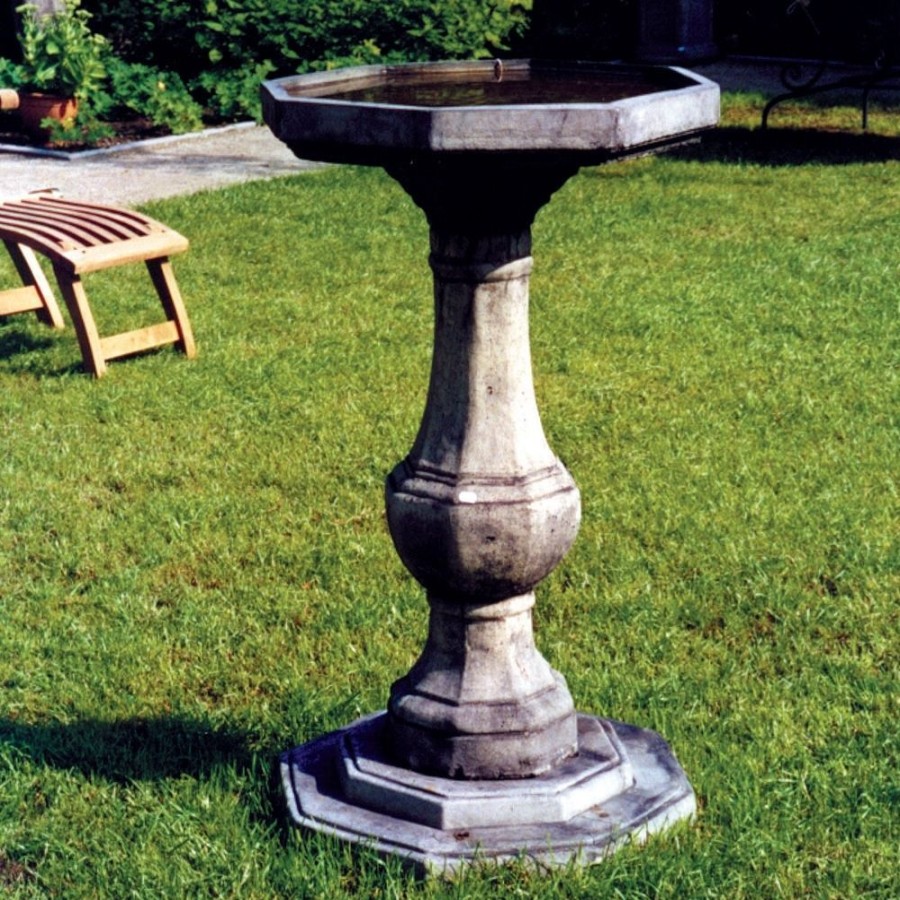 STATUES & SCULPTURES Pedestal Plain Stone Garden Birdbath Best