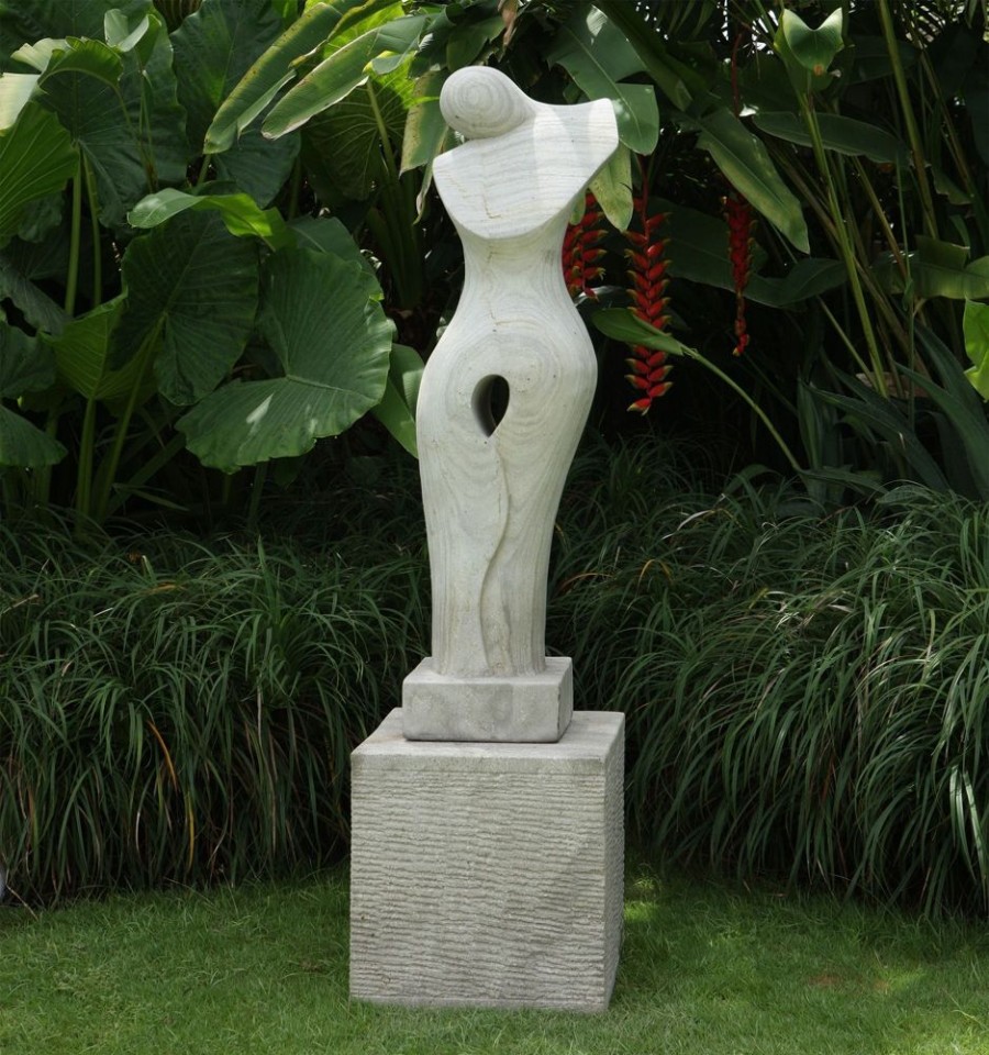 STATUES & SCULPTURES Timeless Contemporary Stone Garden Sculpture New