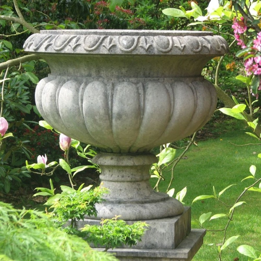 STATUES & SCULPTURES Victorian Tazza Stone Garden Planter Hot