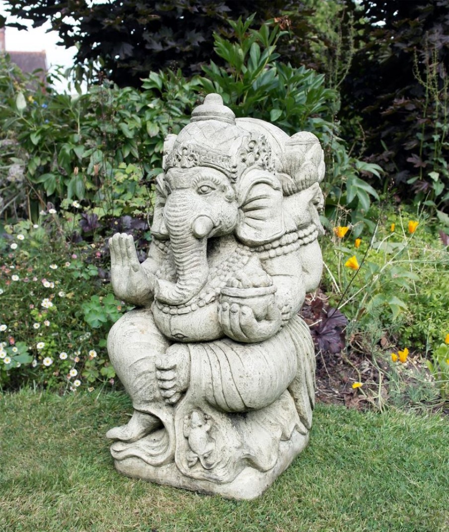 STATUES & SCULPTURES Ganesh Stone Garden Statue Clearance