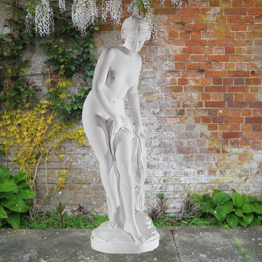 STATUES & SCULPTURES Bathing Goddess 120Cm Marble Resin Garden Statue Clearance