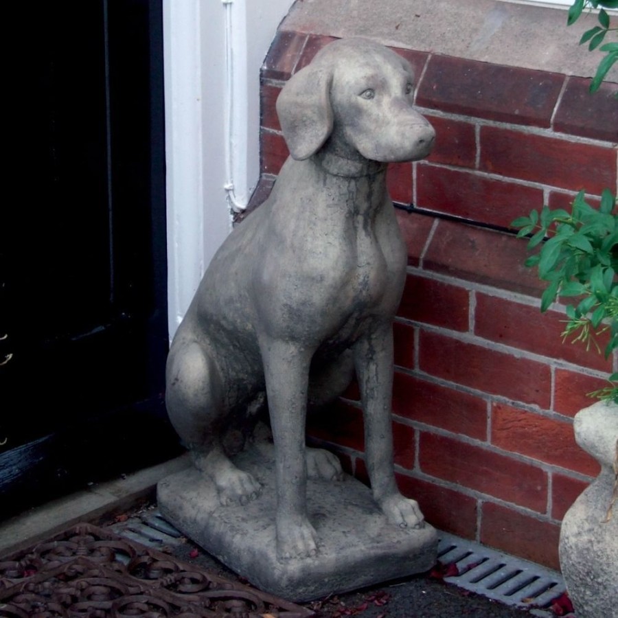 STATUES & SCULPTURES Pointer Dog Stone Garden Statue New