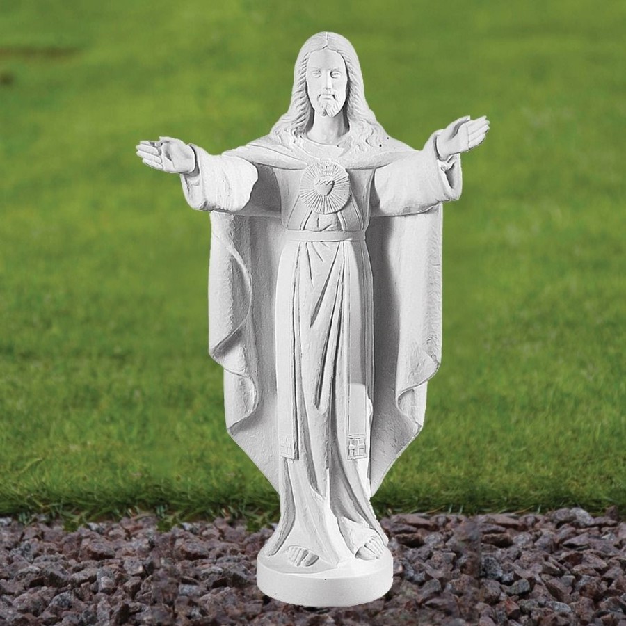 STATUES & SCULPTURES Jesus Christ 58Cm Marble Resin Garden Statue New