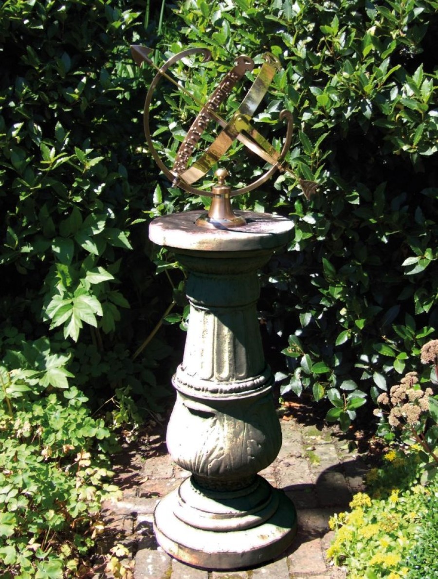 STATUES & SCULPTURES Pedestal Armillary 133Cm Stone Garden Sundial Online