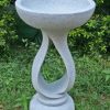 STATUES & SCULPTURES Grasmere Contemporary Granite Resin Garden Birdbath New