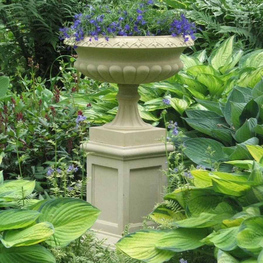 STATUES & SCULPTURES Georgian Tazza Stone Garden Planter On Pedestal Online