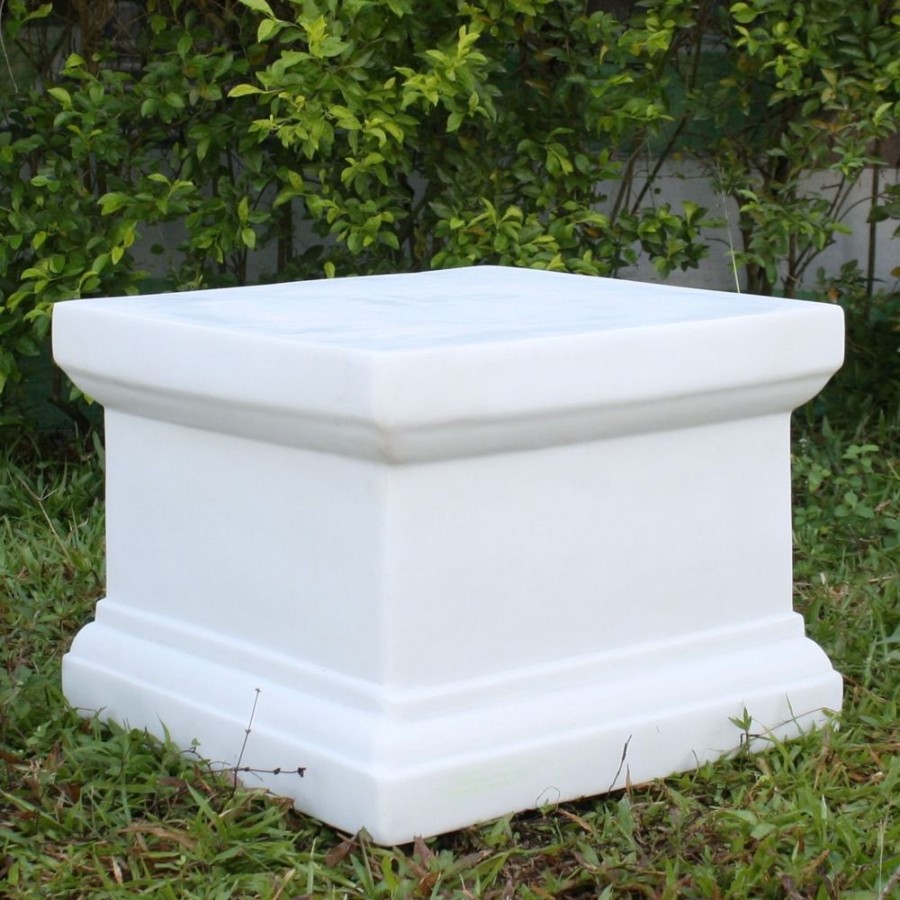 STATUES & SCULPTURES Plain 32Cm Marble Resin Garden Pedestal Hot