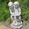 STATUES & SCULPTURES Reading Boy & Girl 88Cm Stone Resin Garden Statue Wholesale