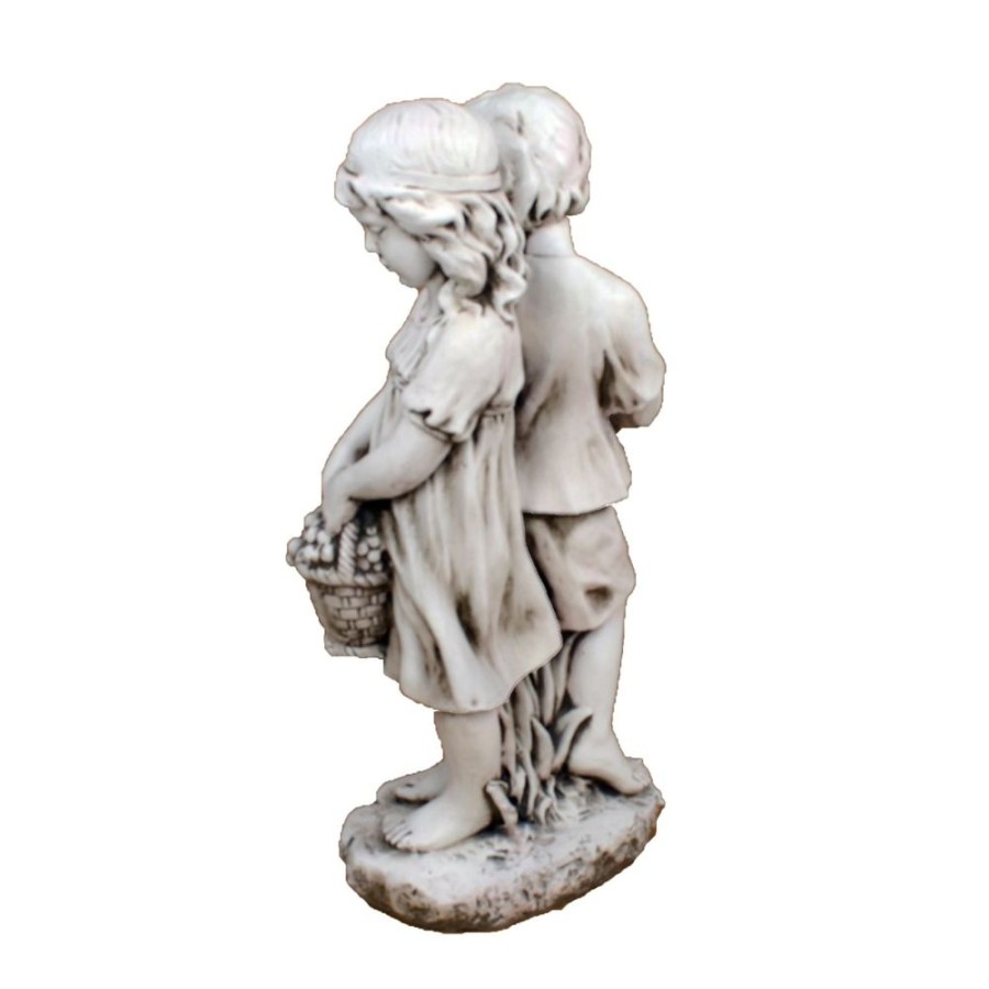 STATUES & SCULPTURES Reading Boy & Girl 88Cm Stone Resin Garden Statue Wholesale