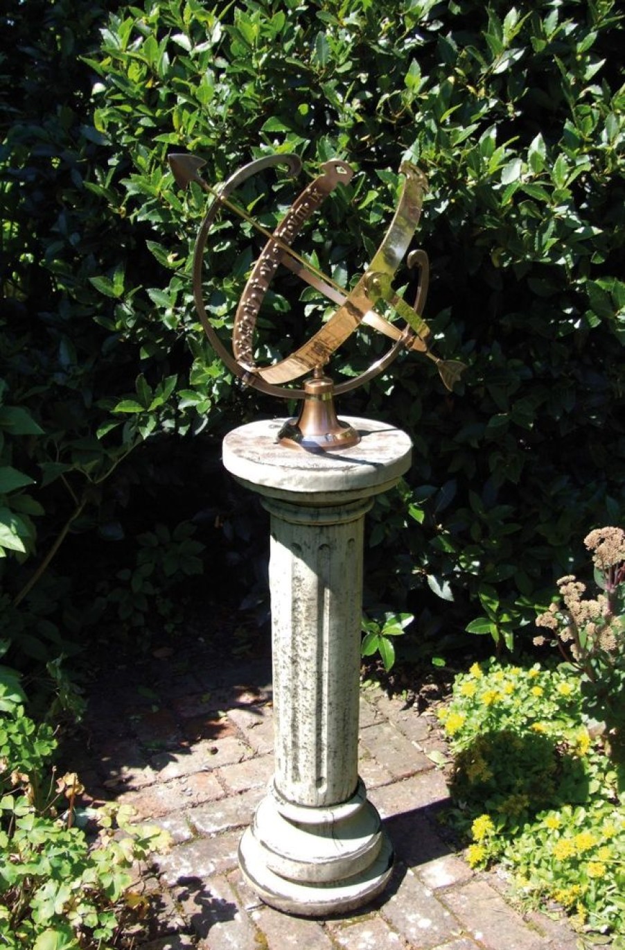 STATUES & SCULPTURES Brighton Armillary 125Cm Stone Garden Sundial Hot