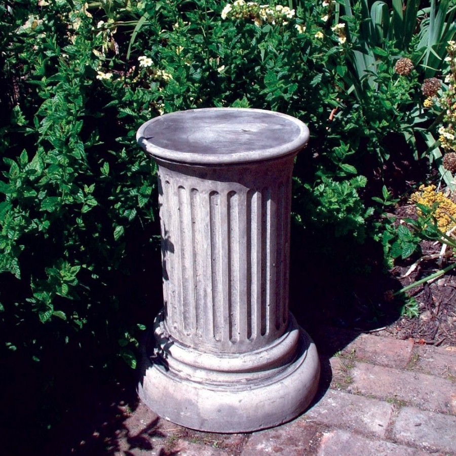 STATUES & SCULPTURES Doric Column 49Cm Stone Garden Pedestal Clearance