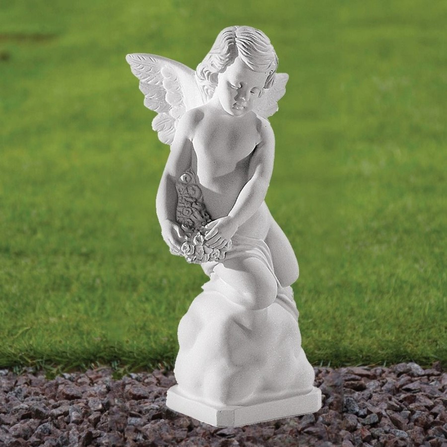 STATUES & SCULPTURES Angel 38Cm Marble Resin Garden Statue Hot