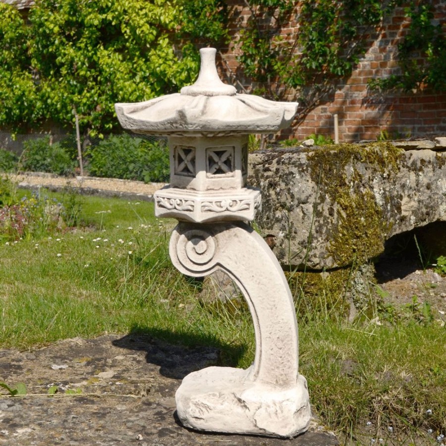 STATUES & SCULPTURES Curved Japanese Pagoda Antique Stone Garden Ornament Hot