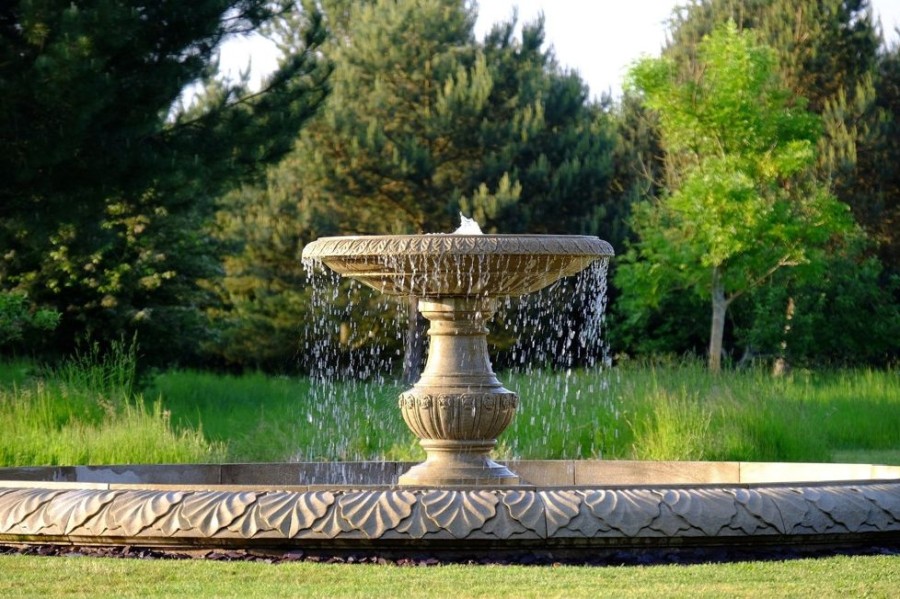 STATUES & SCULPTURES Grand Single Tier 3M Sandstone Stone Water Fountain Feature Hot