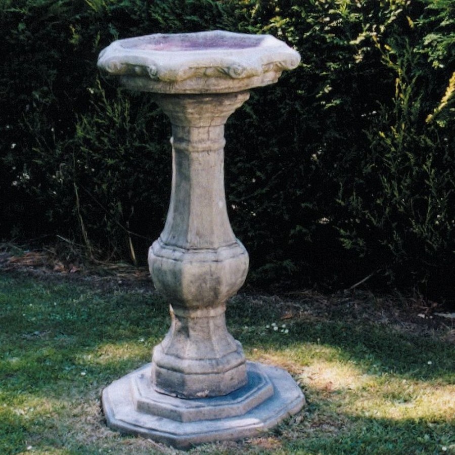 STATUES & SCULPTURES Pedestal Ornate Stone Garden Birdbath Best