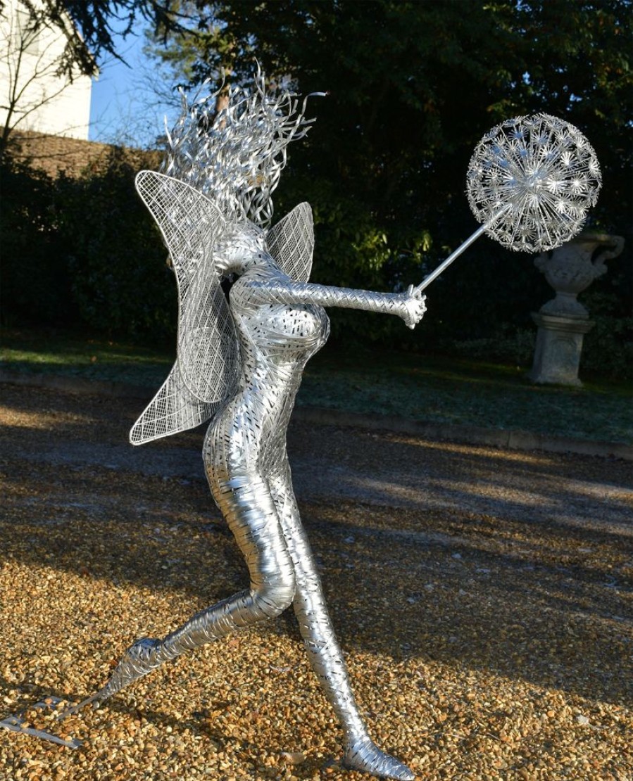 STATUES & SCULPTURES Luna Fairy Metal Wire Garden Sculpture Online