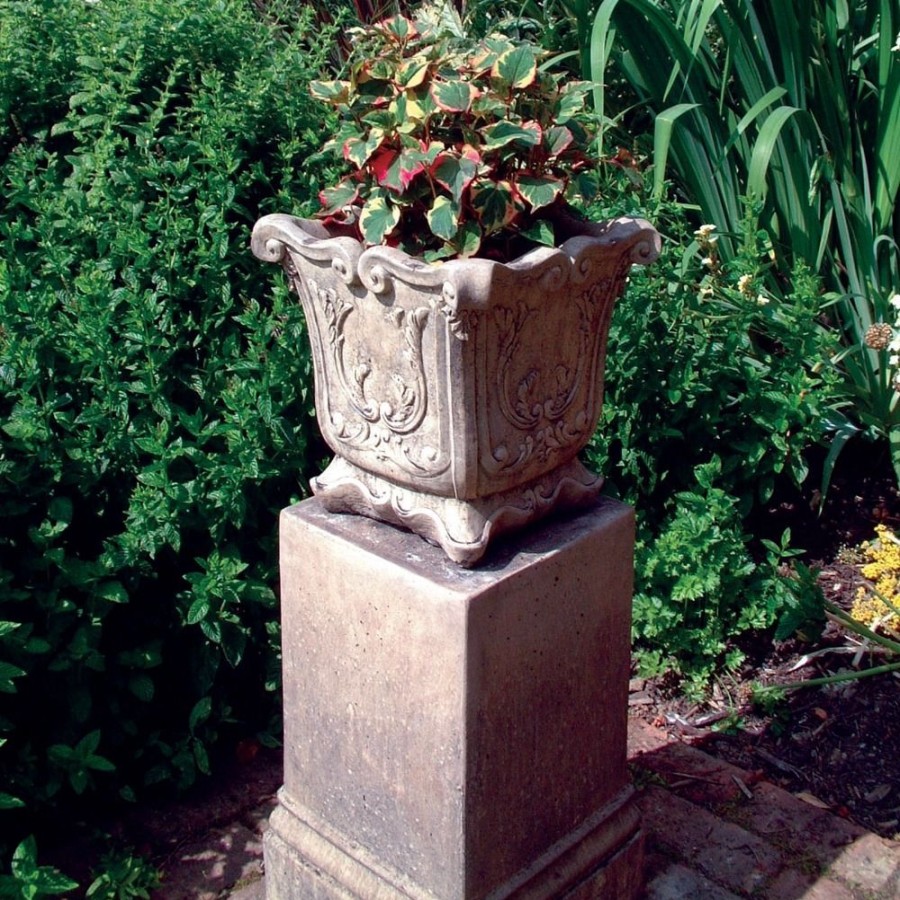 STATUES & SCULPTURES Modena 22 Vase Stone Garden Planter On Pedestal Clearance