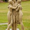 STATUES & SCULPTURES Three Graces Bathstone Stone Garden Statue Hot