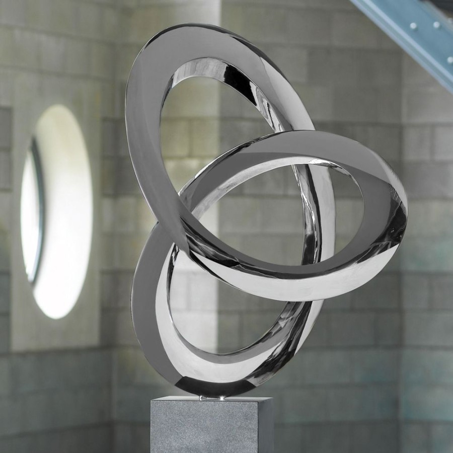 STATUES & SCULPTURES Helix 98Cm Metal Stainless Steel Indoor Sculpture Clearance