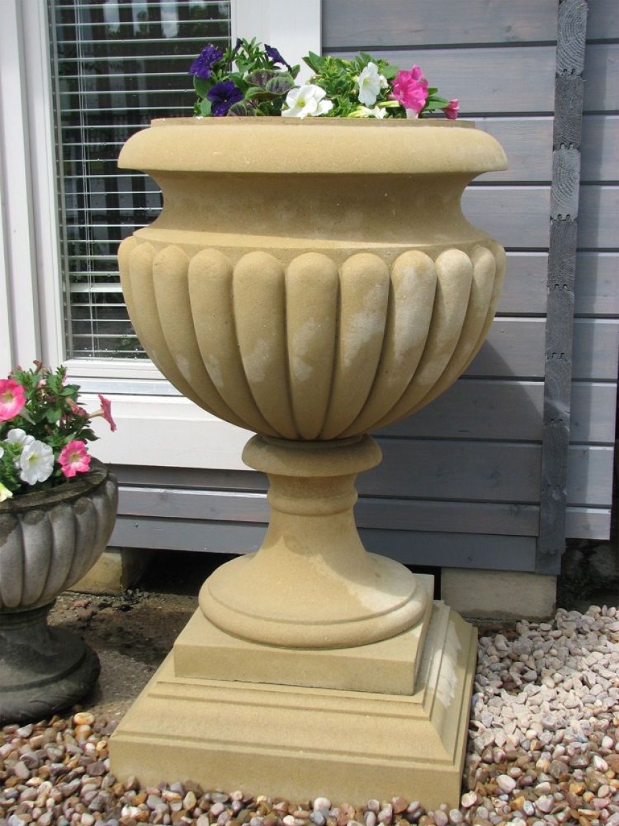 STATUES & SCULPTURES Waddeston Urn Stone Garden Planter Online