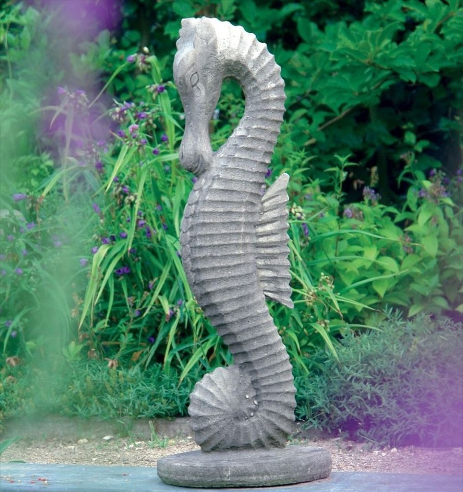 STATUES & SCULPTURES Seahorse 94Cm Stone Garden Ornament Wholesale