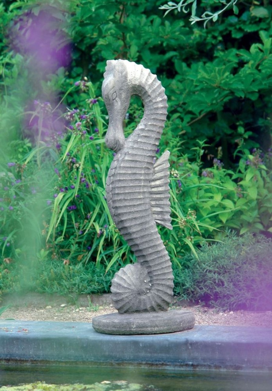 STATUES & SCULPTURES Seahorse 94Cm Stone Garden Ornament Wholesale