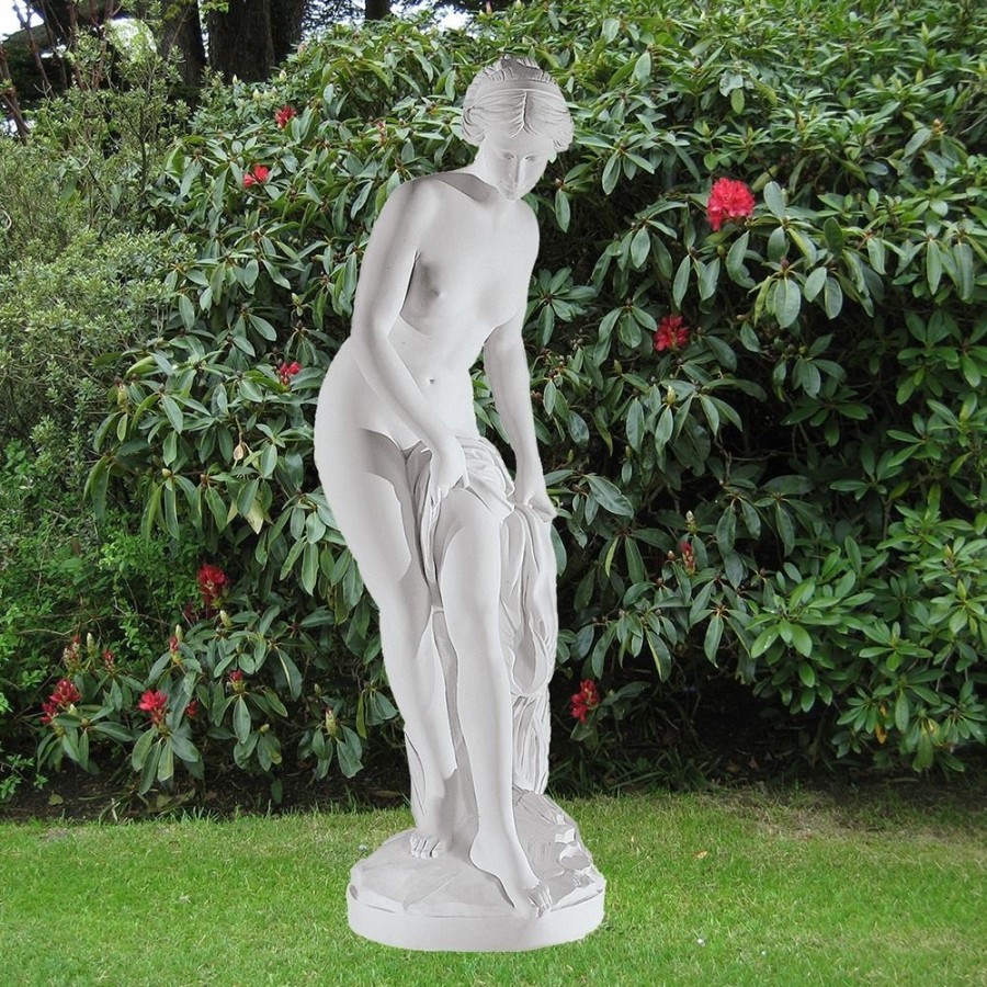 STATUES & SCULPTURES Bathing Goddess 40Cm Marble Resin Garden Statue Hot